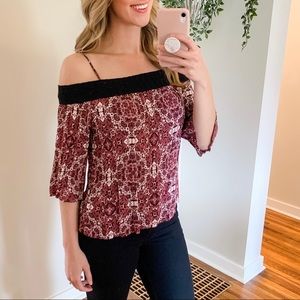 Maurices Geometric Cold Shoulder Tank Top